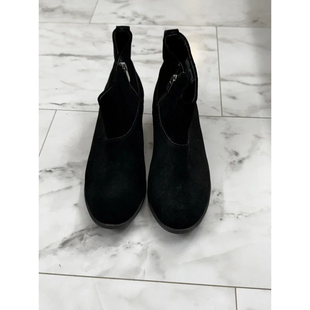 Vionic Zadie Ankle Boots Booties Shoes Womens Size 9 Black Suede Orthotic